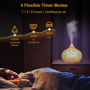 Wooden Lattice Ultrasonic Aroma Diffuser